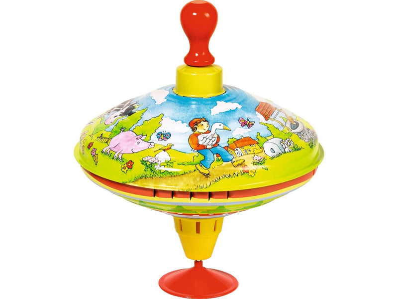 Goki Humming top with wooden handle - Hans in luck
