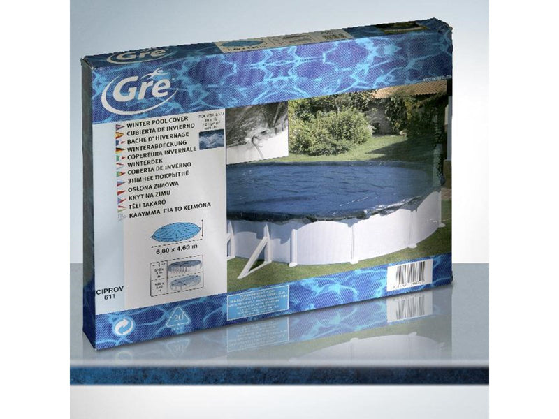 GRE Pool Cover Winter for Oval Pool Size 500 x 300 cm