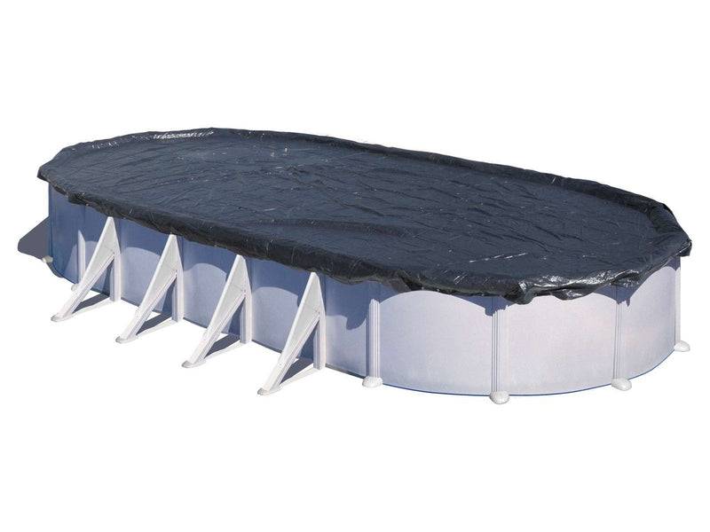 GRE Pool Cover Winter for Oval Pool Size 610 x 375 cm