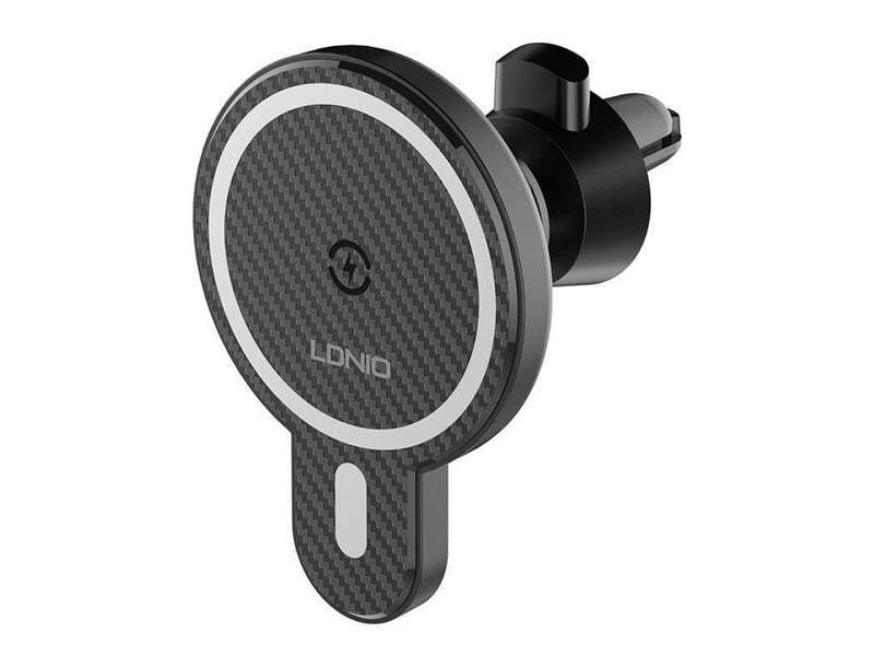 LDNIO MA20 car holder with 15W inductive charger and metal ring (black)