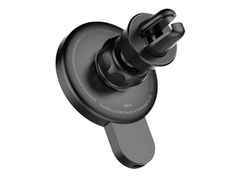LDNIO MA20 car holder with 15W inductive charger and metal ring (black)