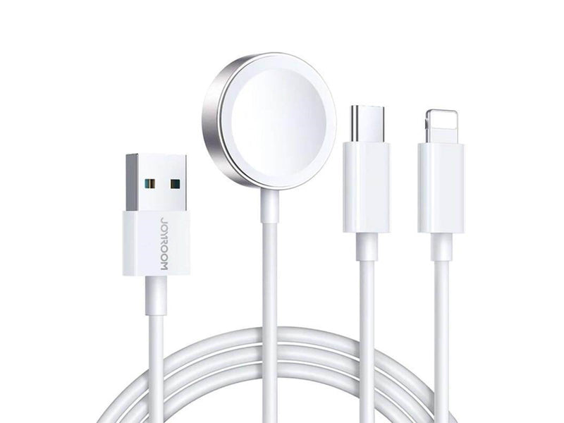 Joyroom Apple Watch Magnetic Charger S-IW008 Lightning + USB-C 5V 1.2m (White)