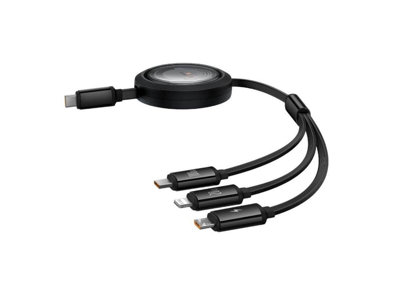 Baseus Fast Charging Cable 3in1 Free2Draw USB-C to USB-C/Lightning/Micro 100W 1.1m (black)