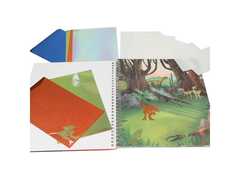 Dino World Colouring Book Stick & Shine