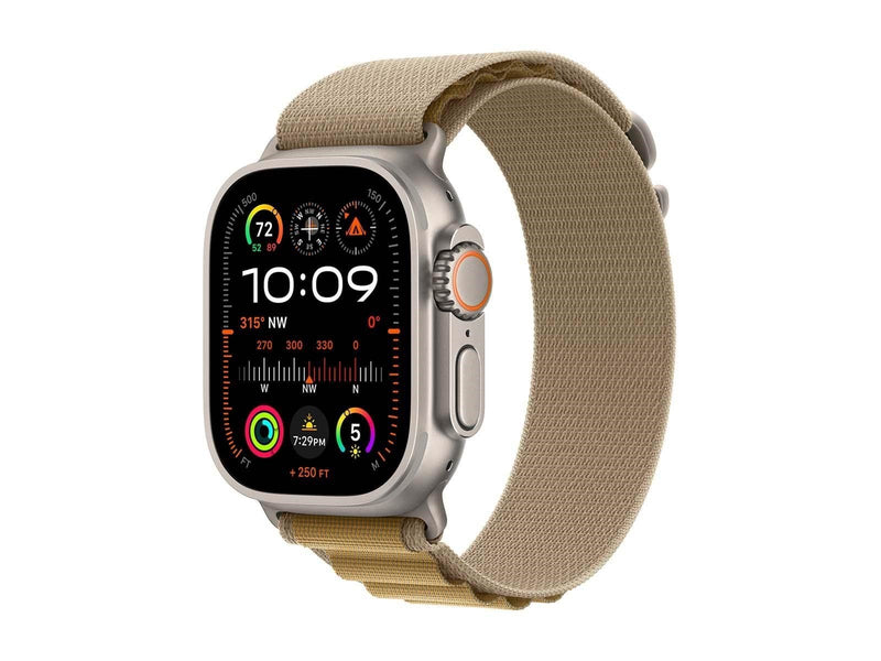 Apple Watch Ultra 2 GPS + Cellular 49mm - Titanium Case with Tan Alpine Loop - Large