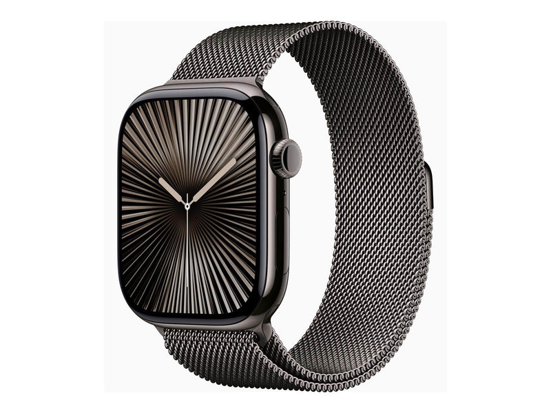Apple Watch Series 10 GPS + Cellular 46mm - Slate Titanium Case with Slate Milanese Loop - S/M