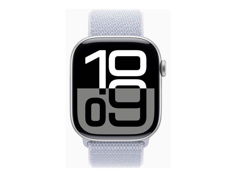 Apple Watch Series 10 GPS - 46mm - Aluminium Silber - Sport Loop Blaue Wolke