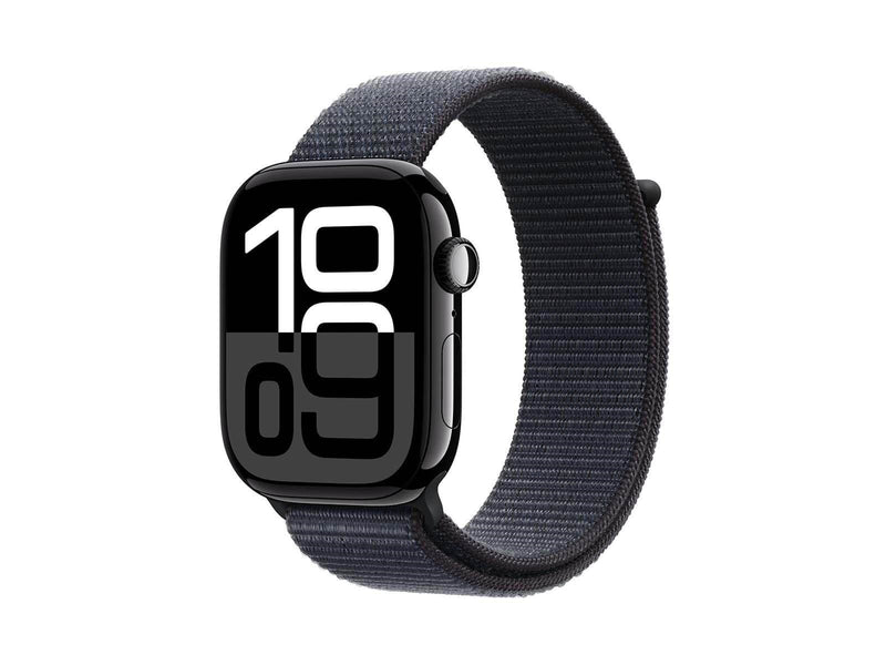 Apple Watch Series 10 GPS 46mm - Jet Black Aluminium Case with Ink Sport Loop