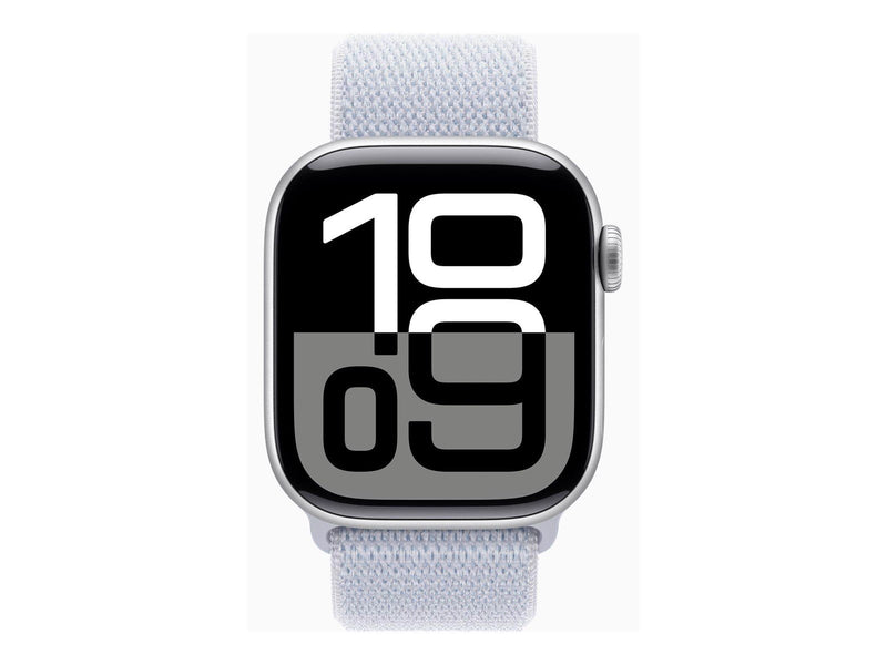 Apple Watch Series 10 GPS + Cellular 42mm - Silver Aluminium Case with Blue Cloud Sport Loop