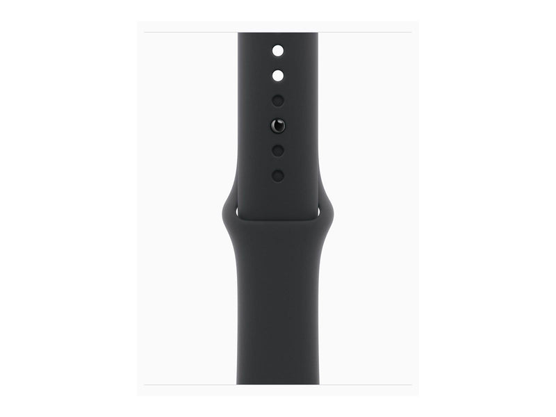 Apple Watch Series 10 GPS + Cellular 42mm - Jet Black Aluminium Case with Black Sport Band - S/M