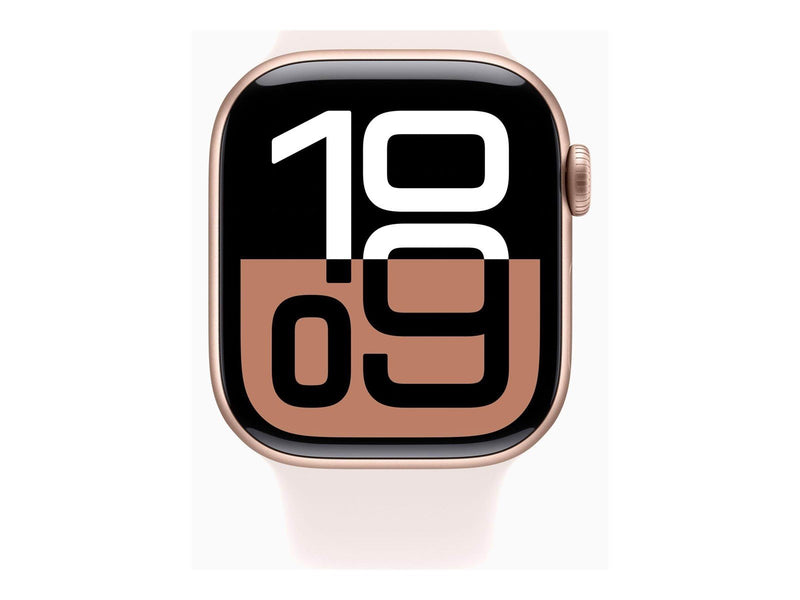 Apple Watch Series 10 GPS + Cellular 42mm - Rose Gold Aluminium Case with Light Blush Sport Band - S/M