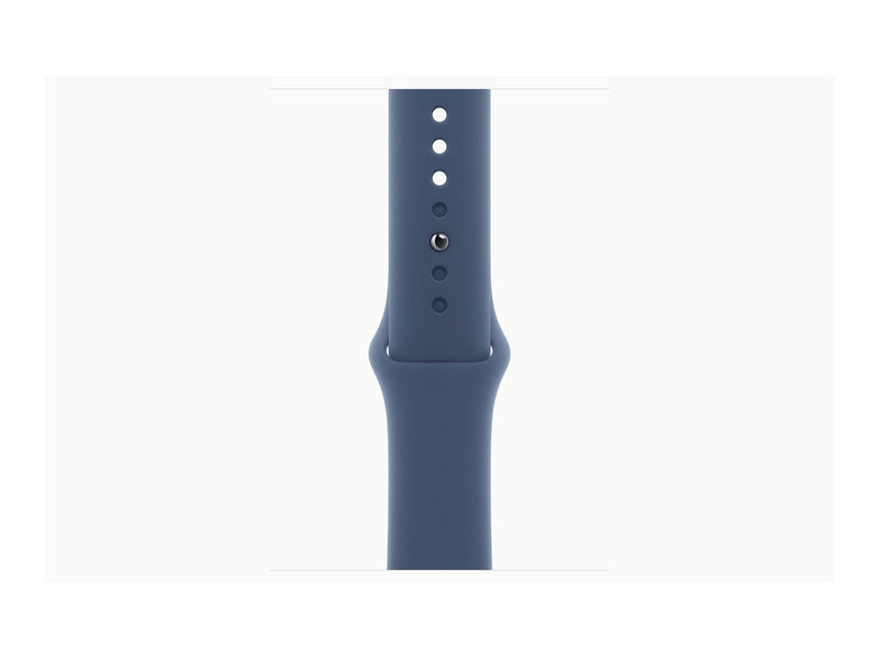 Apple Watch Series 10 GPS + Cellular 46mm - Silver Aluminium Case with Denim Sport Band - M/L