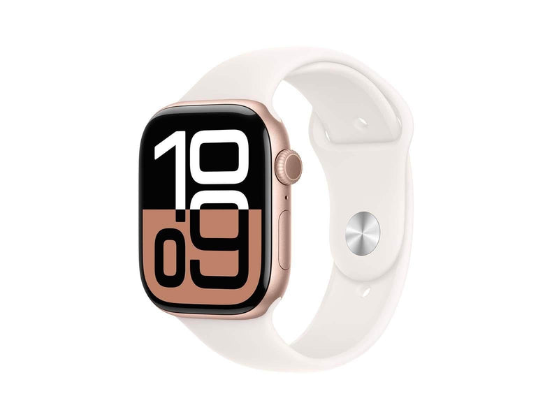 Apple Watch Series 10 GPS + Cellular 46mm - Rose Gold Aluminium Case with Light Blush Sport Band - M/L