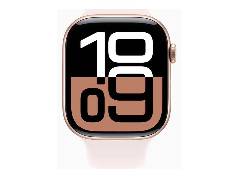 Apple Watch Series 10 GPS + Cellular 46mm - Rose Gold Aluminium Case with Light Blush Sport Band - M/L