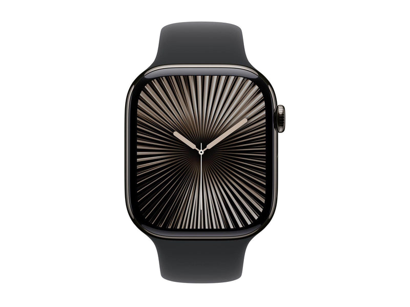 Apple Watch Series 10 GPS + Cellular 46mm - Slate Titanium Case with Black Sport Band - M/L