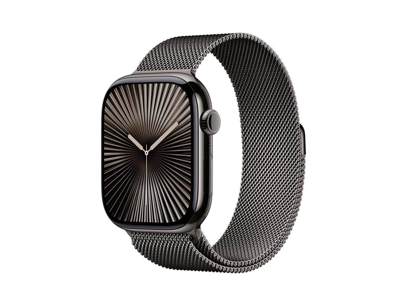 Apple Watch Series 10 GPS + Cellular 46mm - Slate Titanium Case with Slate Milanese Loop - M/L