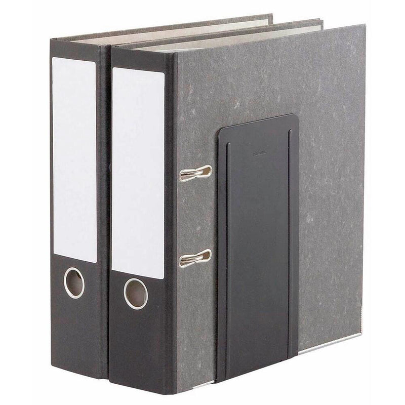 MAUL Buchstützen schwarz 12,0 x 14,0 x 24,0 cm - 2 Stück