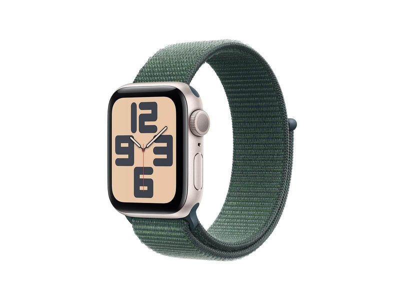 Apple Watch SE GPS 44mm - Starlight Aluminium Case with Lake Green Sport Loop
