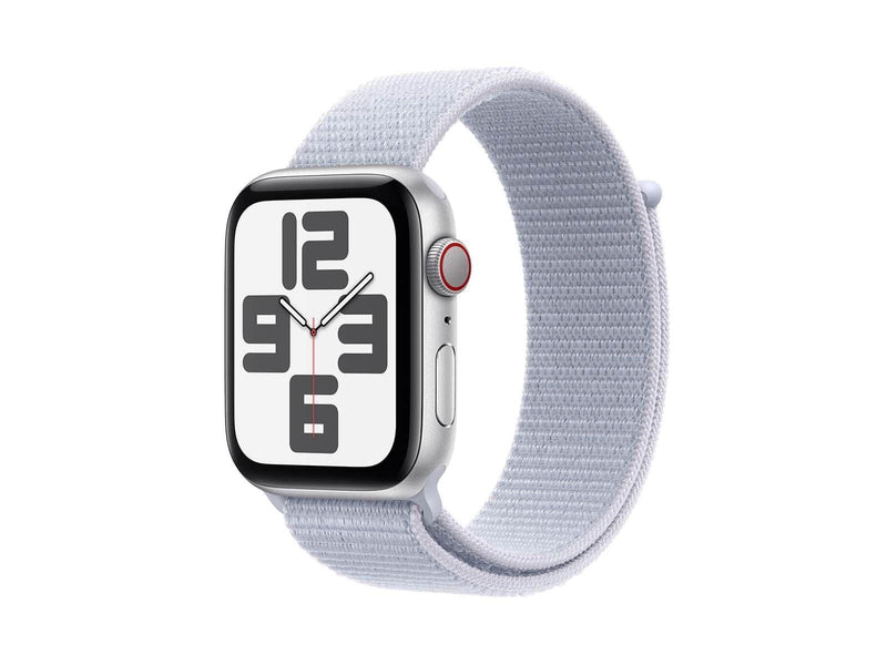 Apple Watch SE GPS + Cellular 44mm - Silver Aluminium Case with Blue Cloud Sport Loop