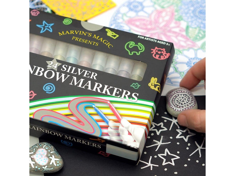 Marvins Magic Silver Rainbow Markers