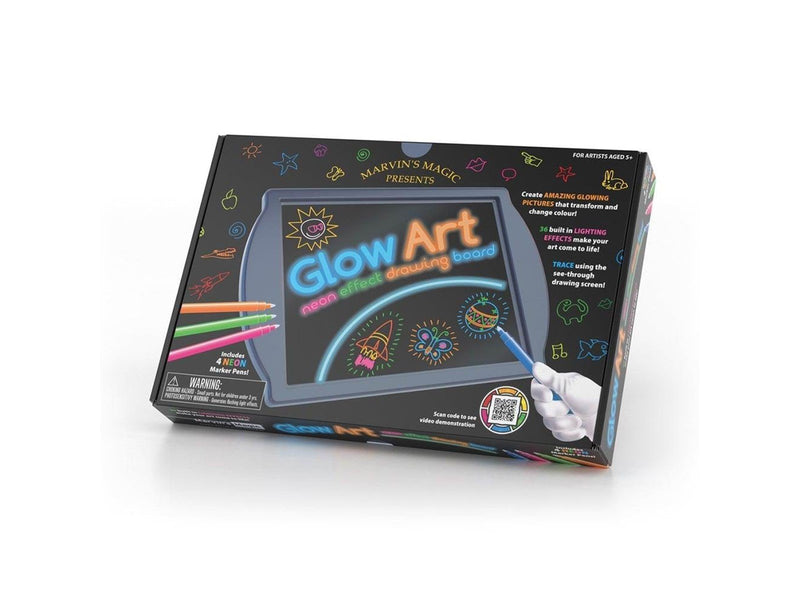 Marvins Magic Glow Art - Neon Effect Drawing Board - Black