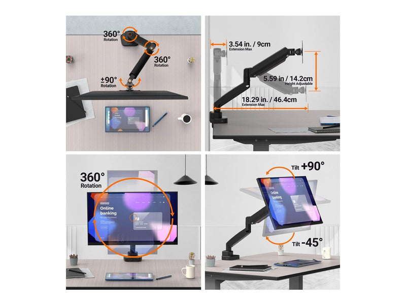 j5create Single Monitor Mount with Dock