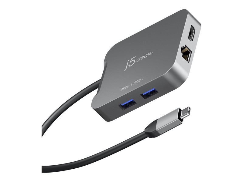j5create 5-in-1 USB-C Travel Adapter (with Ethernet and 140W PD)