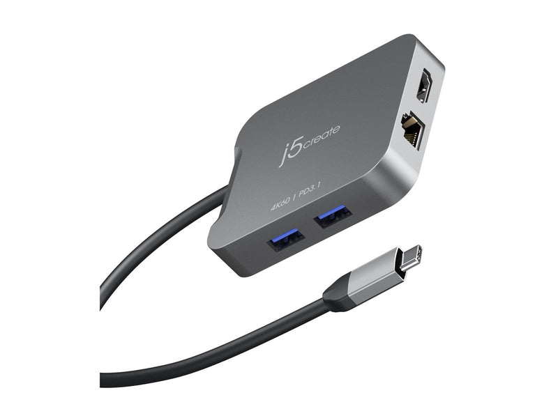 j5create 5-in-1 USB-C Travel Adapter (with Ethernet and 140W PD)