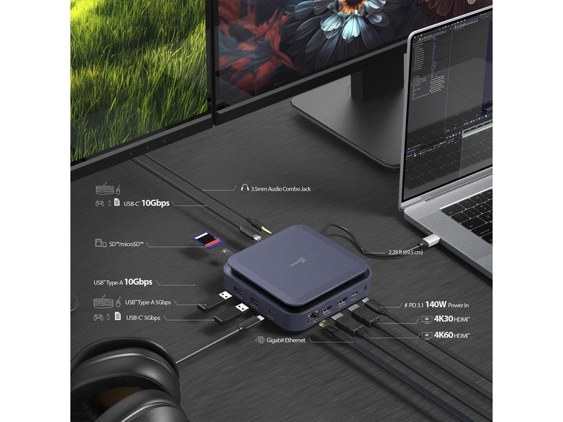j5create Type-C Dock Dual 4K HDMI Dock