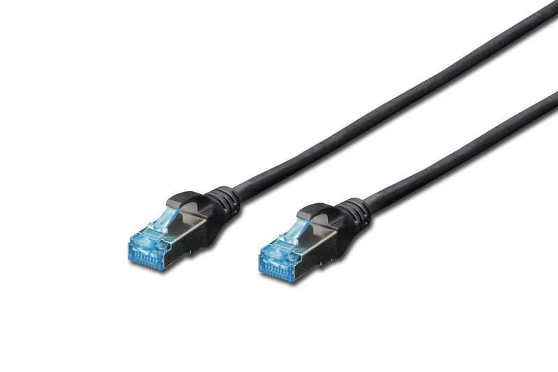 DIGITUS Patch-Kabel RJ-45 (M) zu RJ-45 (M) 0.5m Kupfer SF/UTP Cat 5e schwarz (DK-1531-005/BL)