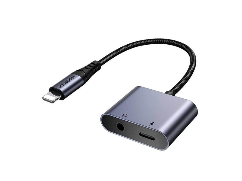 Joyroom 2-in-1 Audio adapter SY-L01 Lightning to 3.5mm + Lightning (black) USB-Hubs