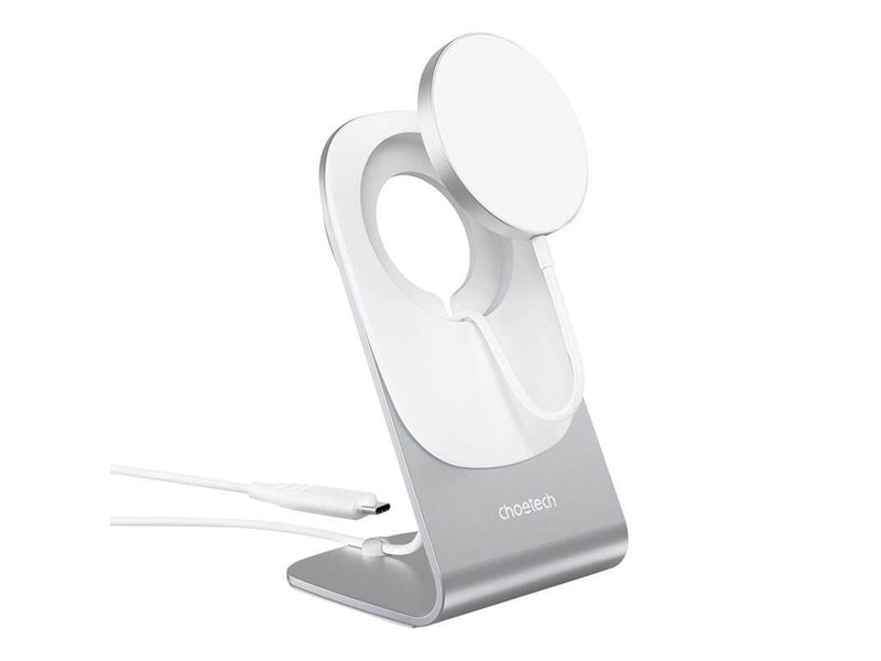 Choetech T518-F+H046 wireless charger with handle 15W (white)