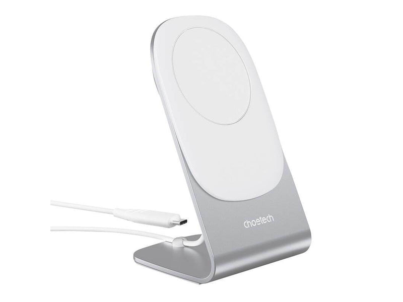 Choetech T518-F+H046 wireless charger with handle 15W (white)