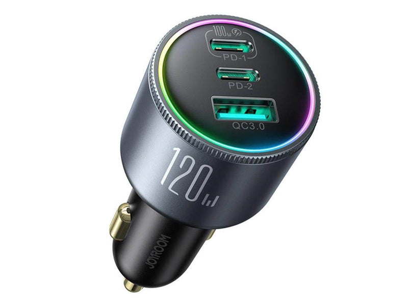 Joyroom Car charger JR-CCN07 3-Port C to C 120 W (Gray)