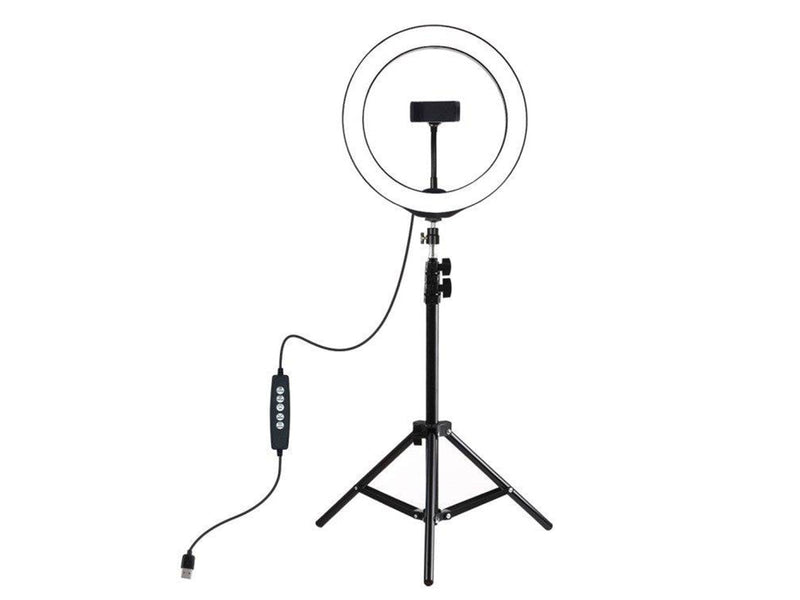 Puluz Tripod Mount 1.1m + 26cm RGBW LED Ring Vlogging PKT3044