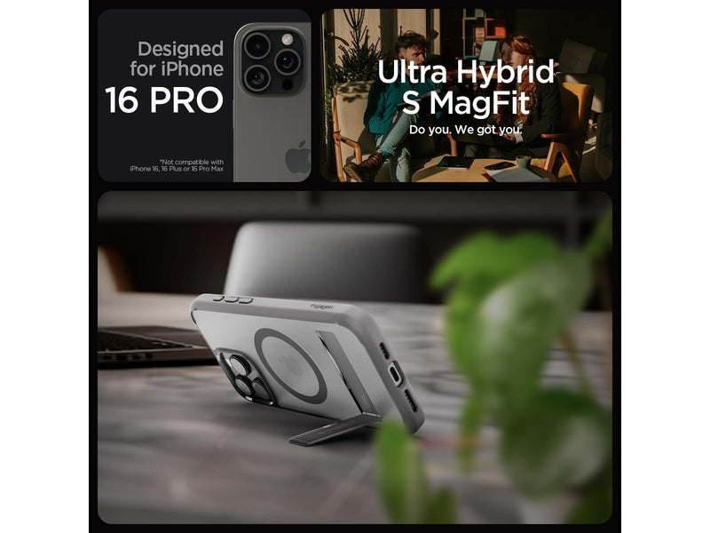 Spigen Ultra Hybrid S MagSafe - Frost Grey - iPhone 16 Pro