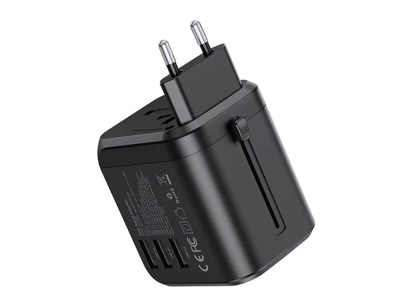 Choetech PD5008 travel charger 3xUSB-A 2xUSB-C GaN 35W US/EU/UK/AU (black)