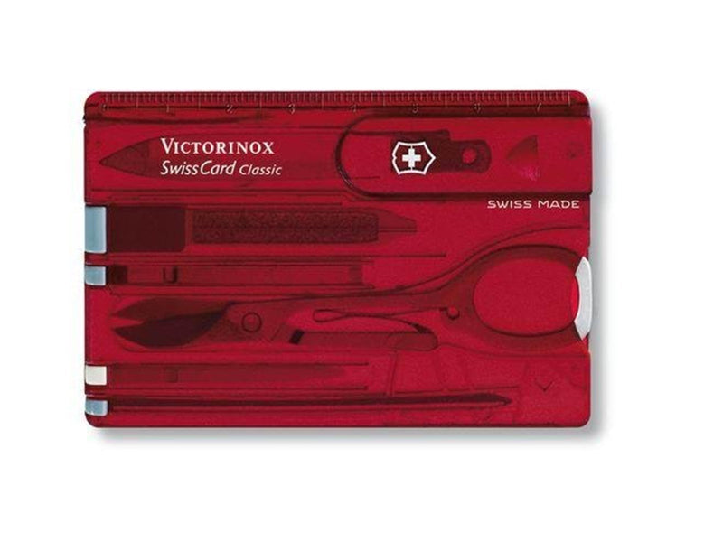 Victorinox SWISSCARD red transparent