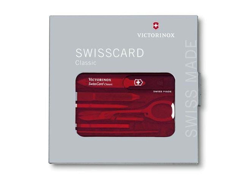 Victorinox SWISSCARD red transparent