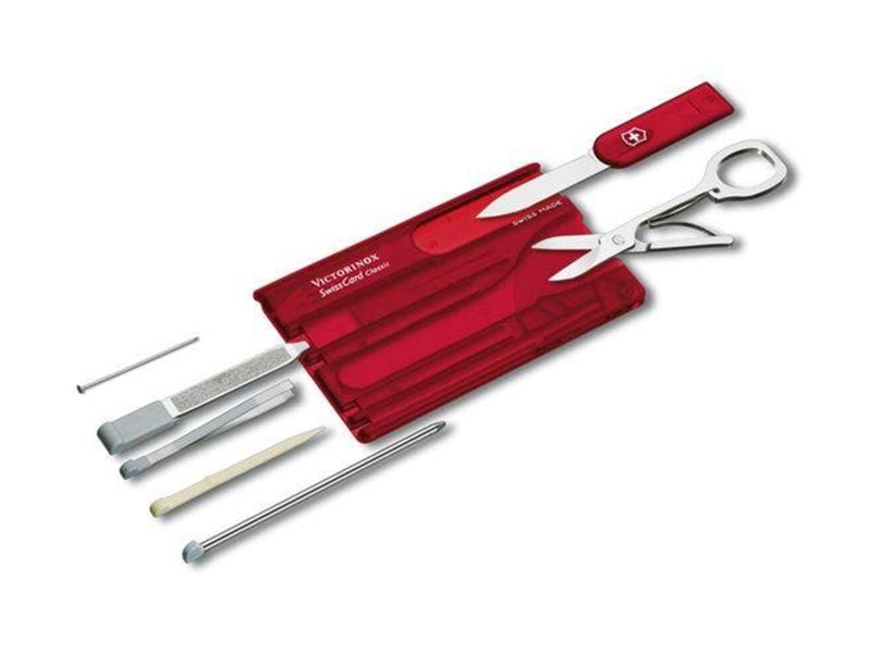 Victorinox SWISSCARD red transparent