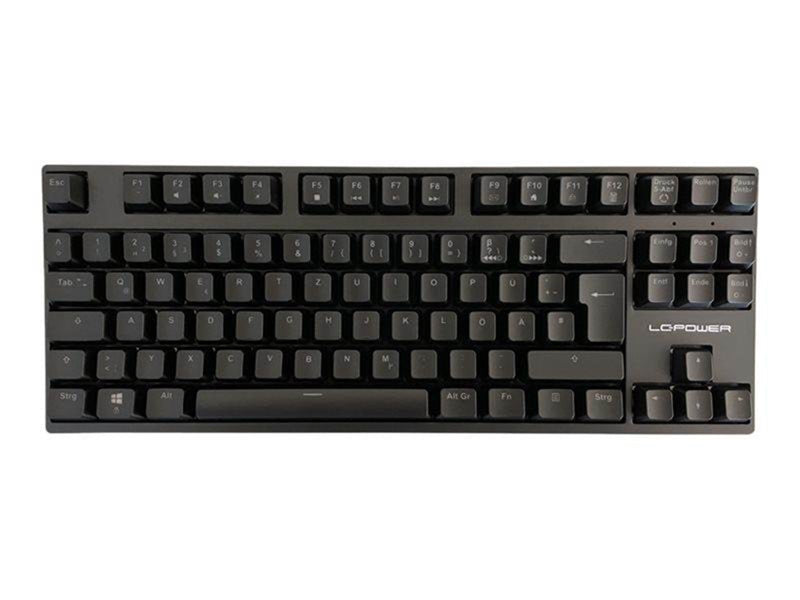 LC Power LC-KEY-MECH-2-RGB-C-W - keyboard - TKL - QWERTZ - German - black - Gaming Tastaturen - Deutsch - Schwarz