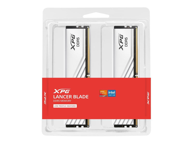 A-Data XPG Lancer Blade DDR5-6000 - 32GB - CL30 - Dual Channel (2 pcs) - AMD EXPO & Intel XMP - Weiß