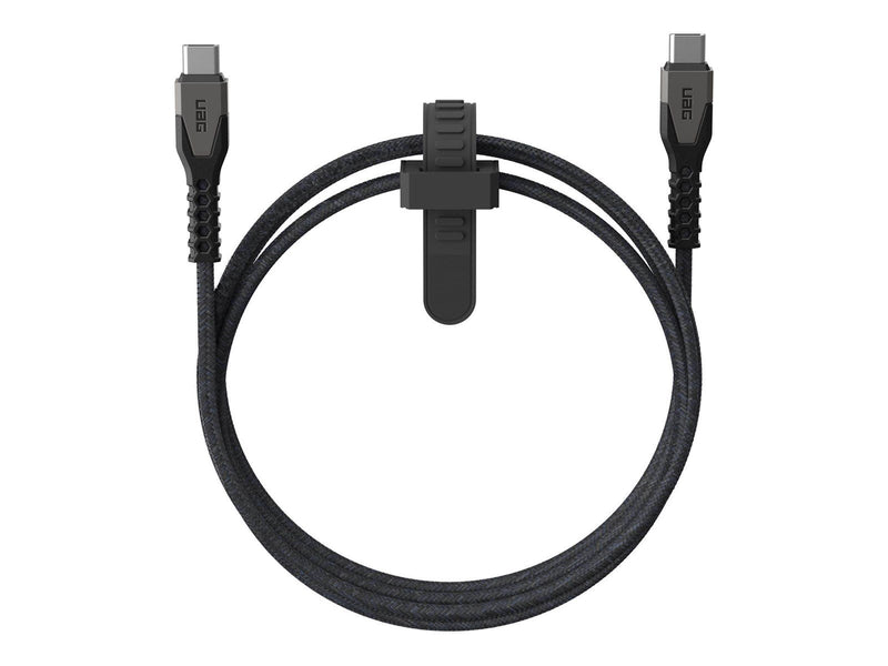 UAG Rugged Charging Cable USB-C to USB-C 5ft- Black/Gray