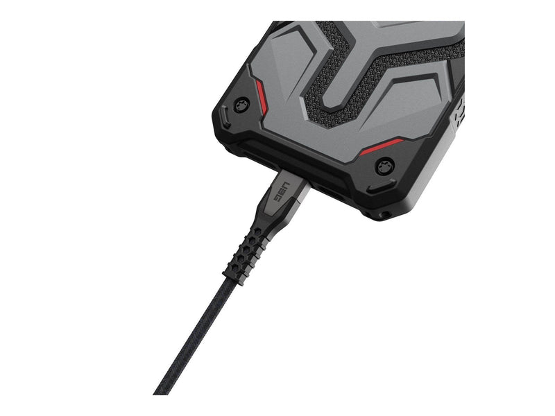 UAG Rugged Charging Cable USB-C to USB-C 5ft- Black/Gray