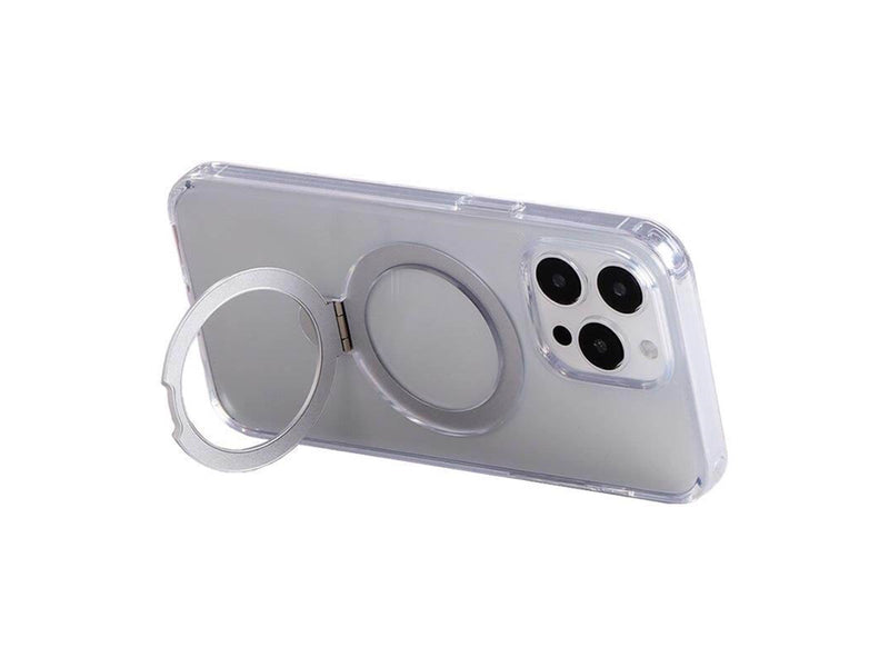 Joyroom Magnetic protective phone case with holder JR-BP004 for iPhone 15 Pro (transparent)