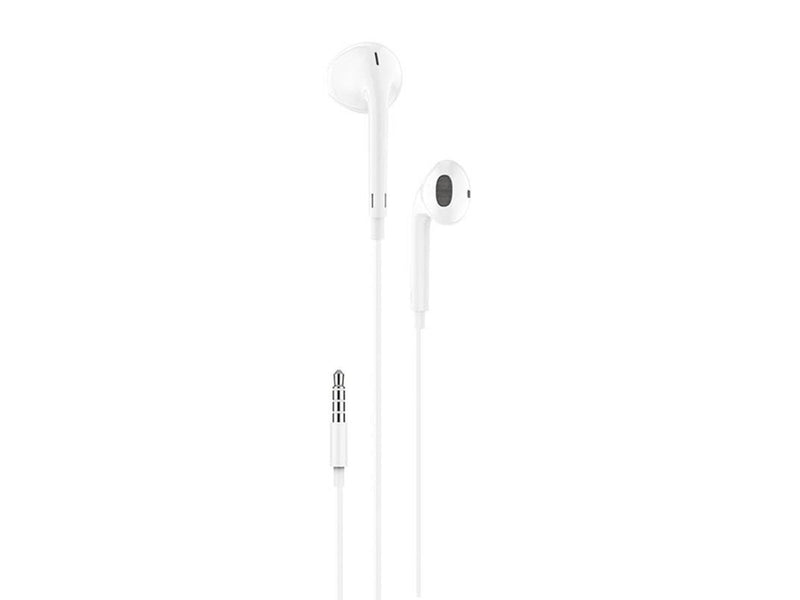 Foneng In-ear headphones wired T34 mini jack 3.5mm remote control (white)