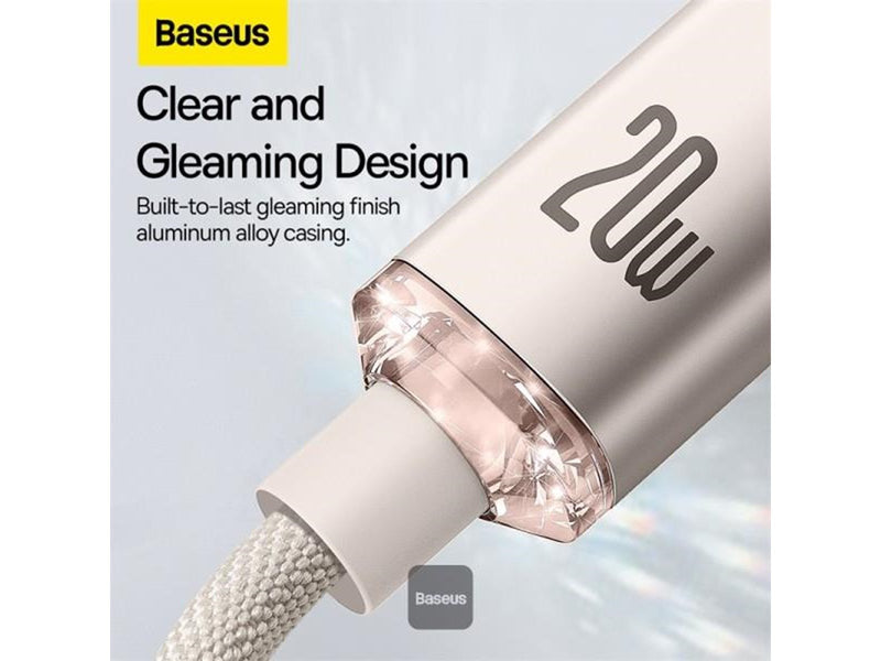 Baseus Crystal Shine USB-C to iP cable 20W 1.2m (pink)