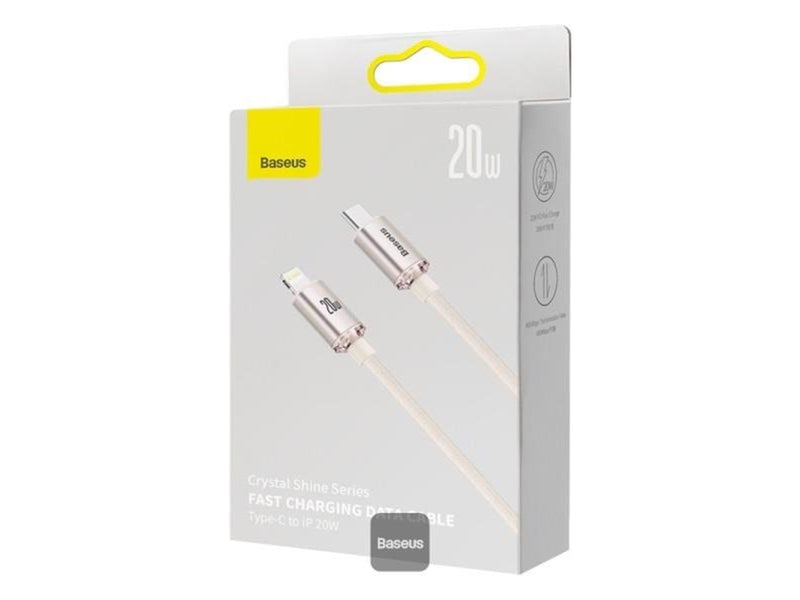 Baseus Crystal Shine USB-C to iP cable 20W 1.2m (pink)