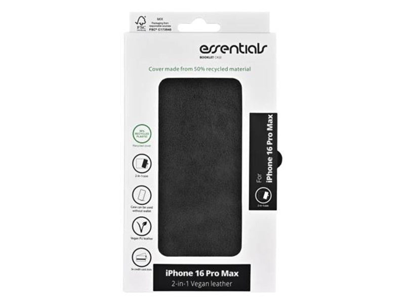 Essentials Wallet Black - iPhone 16 Pro Max