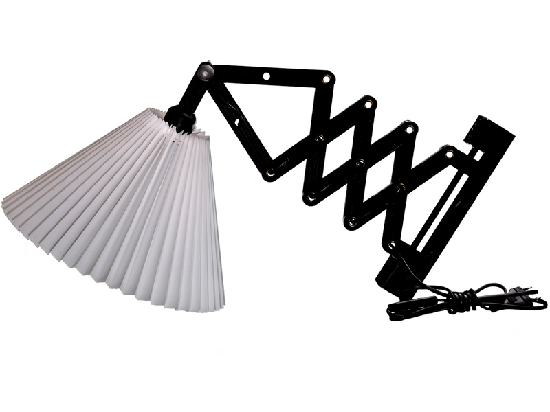 Alpe Design Danish designed black wood accordion wall lamp
